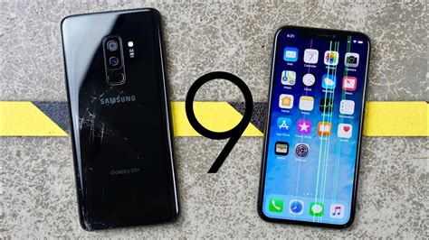 iphone x and s9 plus drop test|Galaxy S9+ vs. iPhone X Drop Test! .